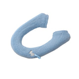 Winter Warm Toilet Seat Cover Elastic Bathroom Closestool Toilet Seat Cover Pad Mat Light Blue