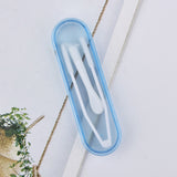 10PCS Lens Tweezers Applicator Remover Kit with Storage Case Blue
