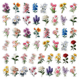 100 Pcs Natural Flower Stickers for Scrapbooking Self-Adhesive DIY Water Bottle Cards Decoration