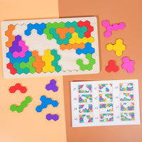 Wooden Tangram Puzzle Set – STEM Educational Logic IQ Game Montessori Toy