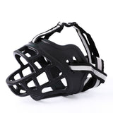 Rubber Dog Muzzle Breathable with Reflective Strap for Walks