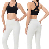 Adjustable Sports Bras Wide Strap Design for Running and Gym Fitness Black