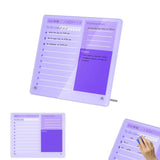 Desktop Acrylic Dry Erase Board with Stand Office Supplies Purple