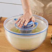 5L Vegetable and Fruit Dryer Multifunctional Salad Spinner Light Blue