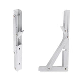 2Pcs 90 Degree Folding Shelf Brackets Shelf White