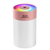 Colorful LED Humidifier with Night Light for Home and Bedroom Use Pink