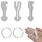 6Pcs Set Versatile Keychains Shopping Trolley Key Bottle Opener