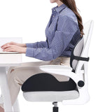 Memory Foam Seat Cushion Lumbar Support Pillow for Office Chair Wheelchair Black