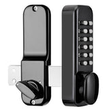 Mechanical Keyless Entry Door Lock Smart Code Combination Security Door Knob Black