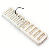 2Pcs Belt and Tie Hangers for Closet Organizer with 20 Hooks Beige