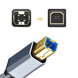 Cable Type C to USB 2.0 Printer Type A Male to B for Scanner