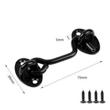 2PCS Stainless Steel Gate Latch Hook and Eye Lock Small