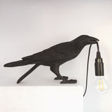 USB Crow Lamp Gothic Raven Light Halloween Decor for Bedroom or Bedside Table