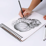 2Pcs Sketch Book 100 Sheets Spiral Top Drawing Notebook Artist Sketchbook