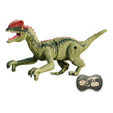 2.4Ghz Remote Control Dinosaur Toy Electric RC Walking Toy Light Green Dilophosaurus