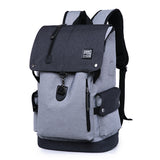 Large Capacity Anti-Theft Laptop Backpack Travel  School Bag with USB Charging Port Grey