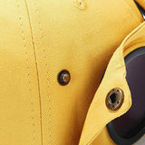 2 in 1 Eye Shade Baseball Cap Adjustable Cotton Blend Yellow