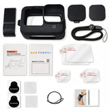 Protective Silicone Case Set for GoPro Hero 13 12 11 10 Full Body Camera Cover with Lens Cover