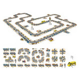 44-Piece DIY Assembling RailCar Set Puzzle Track Car Play Set RailCar Building Toys Educational Toys Yellow