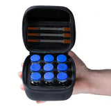 9-Compartment Insulin Storage Case Portable Organizer Bag with Mesh Compartments Protective Foam Lining Travel Case
