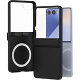Case and Screen Protector Compatible With Samsung Galaxy Z Flip 8 with Hinge Cover Black