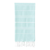 Cotton Turkish Beach Towels Quick Dry Towel for Bathing Swimming Travel Light Blue
