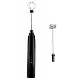 USB Electric Handheld Milk Frother for Coffee & Drinks Black