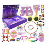 24 Days Christmas Advent Calendar Girls Xmas Countdown Calendar Gifts Christmas Blind Box Unicorn Ornaments Style