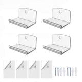4PCS Vinyl Record Wall Mount Display for 1LP 2LP Clear