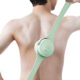 Electric Body Back Scrubber for Shower Dual Handle Bath Brush for Exfoliating Massage Green