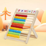 Wooden Abacus for Kids – Math Counting Sticks Number and Alphabet Cards Educational Toy