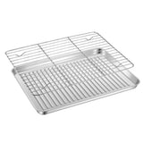 304 Stainless Stee Baking Sheet with Rack Set for Oven and Air Fryer
