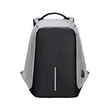 Anti-Theft Backpack School Travel Laptop Bag with USB Charging Port Gray