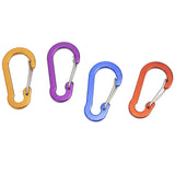 12PCS Pack Small D-Ring Carabiner Clip Lightweight Aluminum Key chain for Hiking Camping