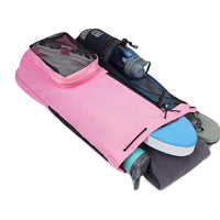 Swim Bag with Wet Pocket Mesh Drawstring Backpack for Swimming Gym Pink