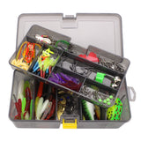 169PCS Fishing Lures Kit with Tackle Box Baits Hooks Sinkers & Fishing Pliers