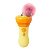 Retractable Cat Teaser Launcher Automatic with 2 Plush Balls for Cats Dogs Orange