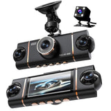 4-Channel Dash Cam with Built-in WiFi App Control and 64GB Memory Card