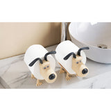 3Pcs Dog Shaped Toilet Paper Holder Fun Tissue Dispenser for Bathroom and Office