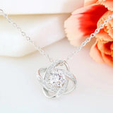 Eternal Preserved Rose Gift Box with Necklace for Mom Wife Girlfriend Silver