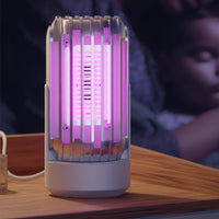 2-in-1 Electric Mosquito Zapper Lamp USB Powered Mosquito Killer Night Light White
