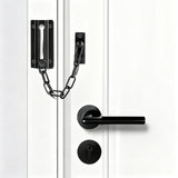 2 PCS Door Chain Lock Security Door Chain for Inside Door with 12 Screws Black