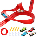 5 Meter Suction Dual-Lane Racing Track Set Flexible Track Toys Red