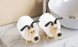 2 PCS Dog Shaped Toilet Paper Holder – Fun Tissue Dispenser for Bathroom/Office