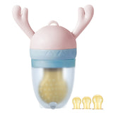 Baby Fresh Fruit Food Feeder Pacifier Set Silicone Feeding Nipple Light Pink