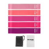 TPE Resistance Loop Exercise Bands for Fitness Strength Training Yoga and Home Gym Pink