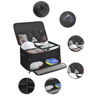 2-Layer Golf Trunk Organizer Golf Accessories Locker with Separate Compartment for Shoes Clothes Gloves