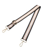 2PCS Adjustable Canvas Bag Strap with Metal Buckle for Crossbody Bags Black