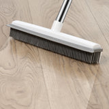 3-Section Soft Bristle Broom Pet Hair Remover Non Scratch Sweeper Brush
