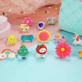 24PCS Adjustable Jewelry Rings Set for Girls Play and Dress-Up Gift